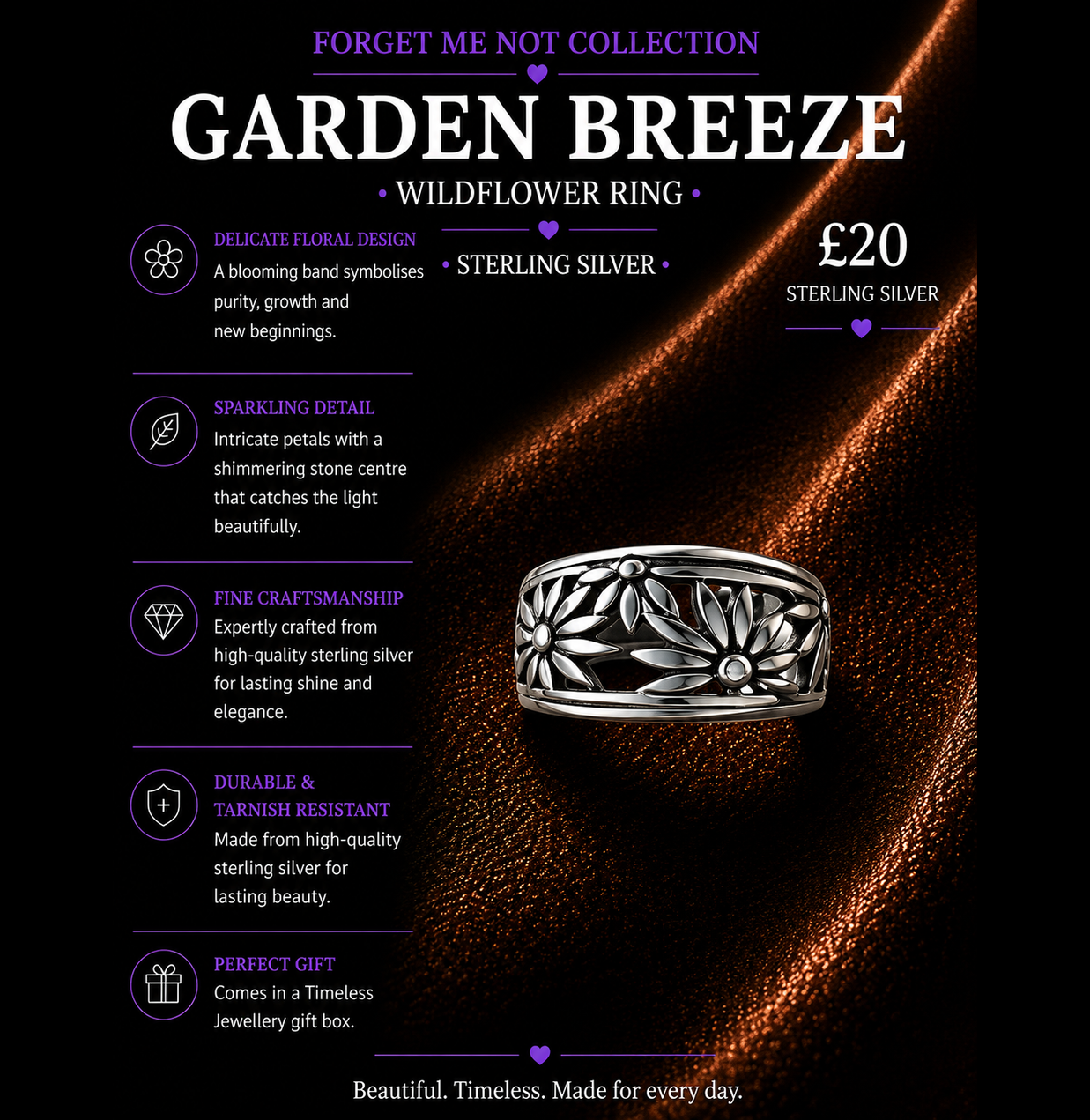 Garden Breeze Wildflower Ring