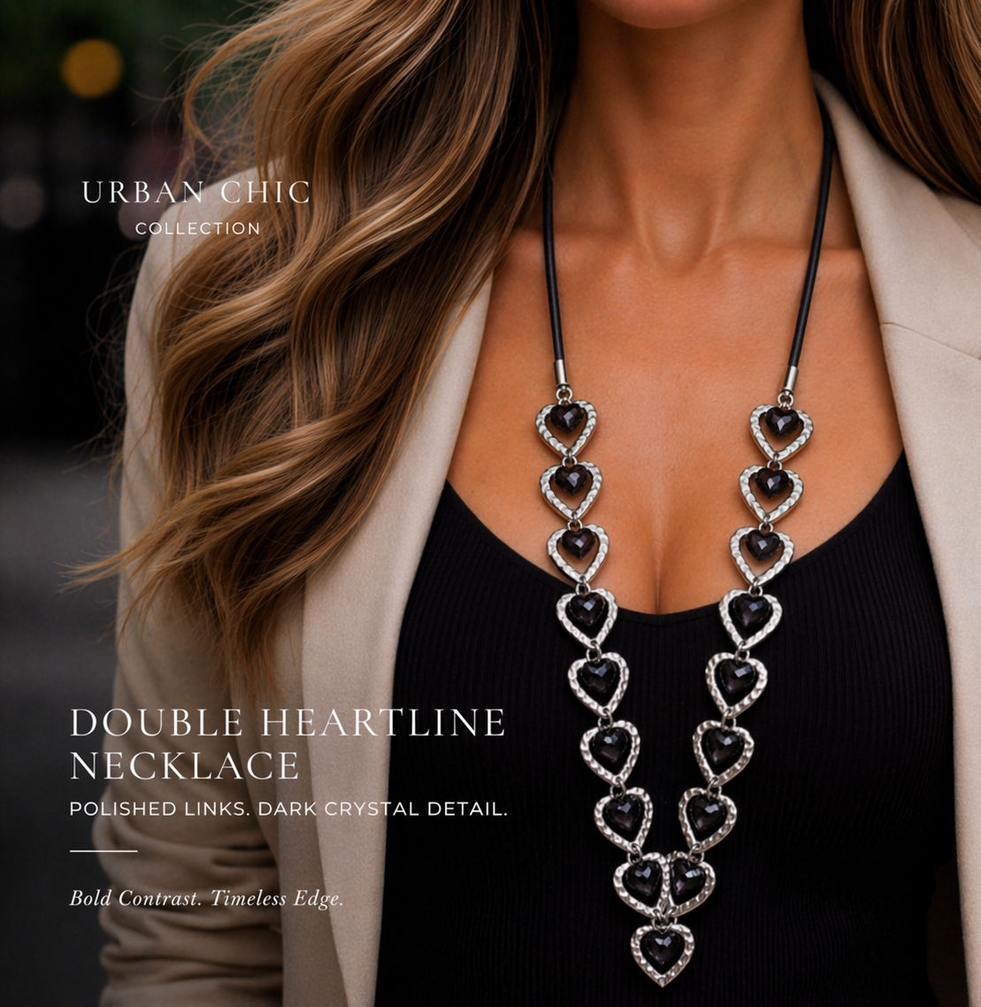 Double Heartline Necklace