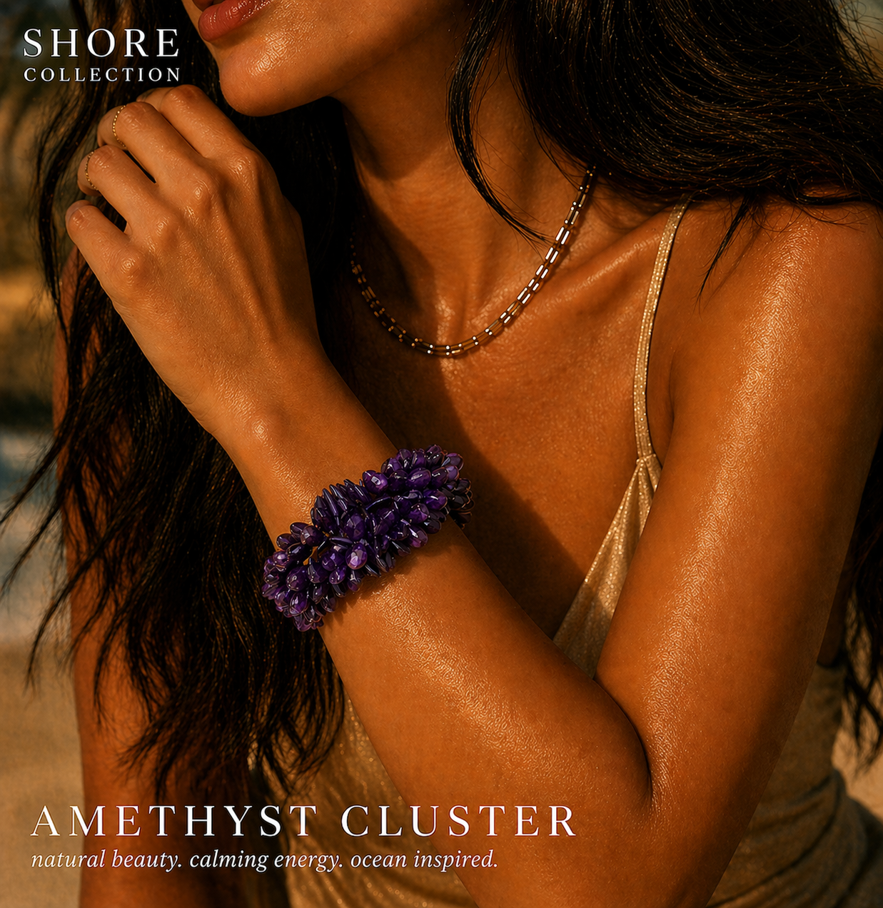 Amethyst Cluster Bracelet