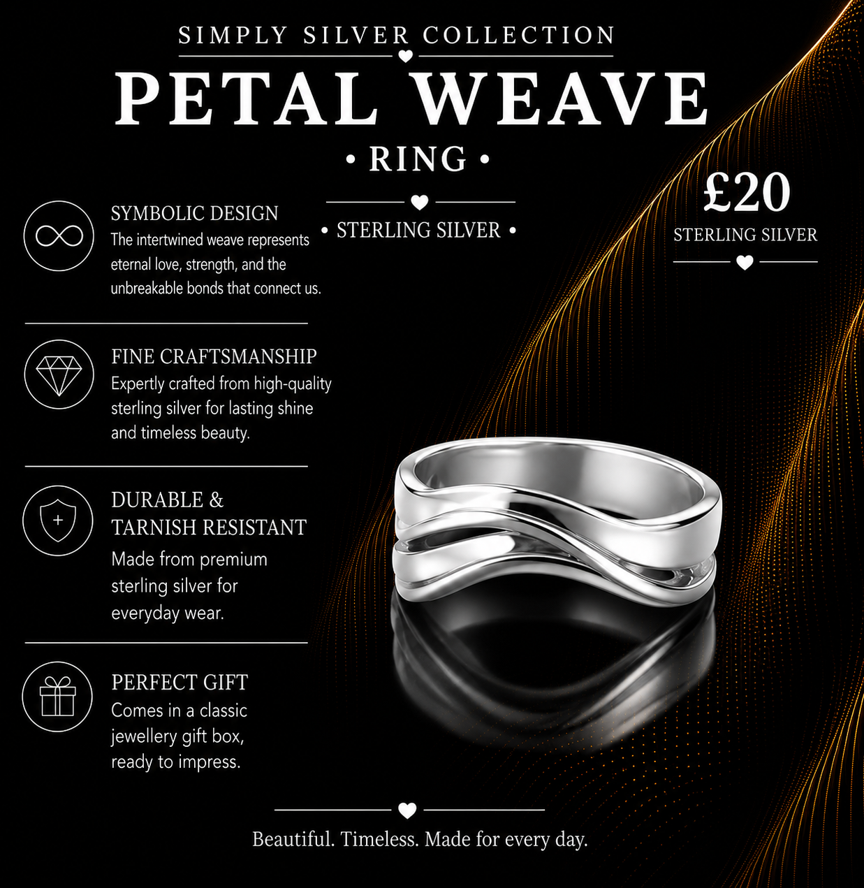 Petal Weave ring