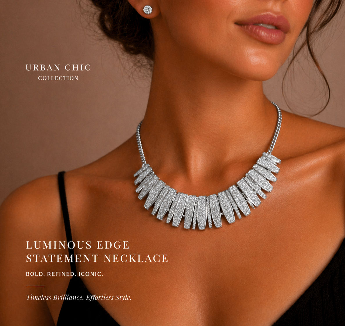 Luminous Edge Statement Necklace