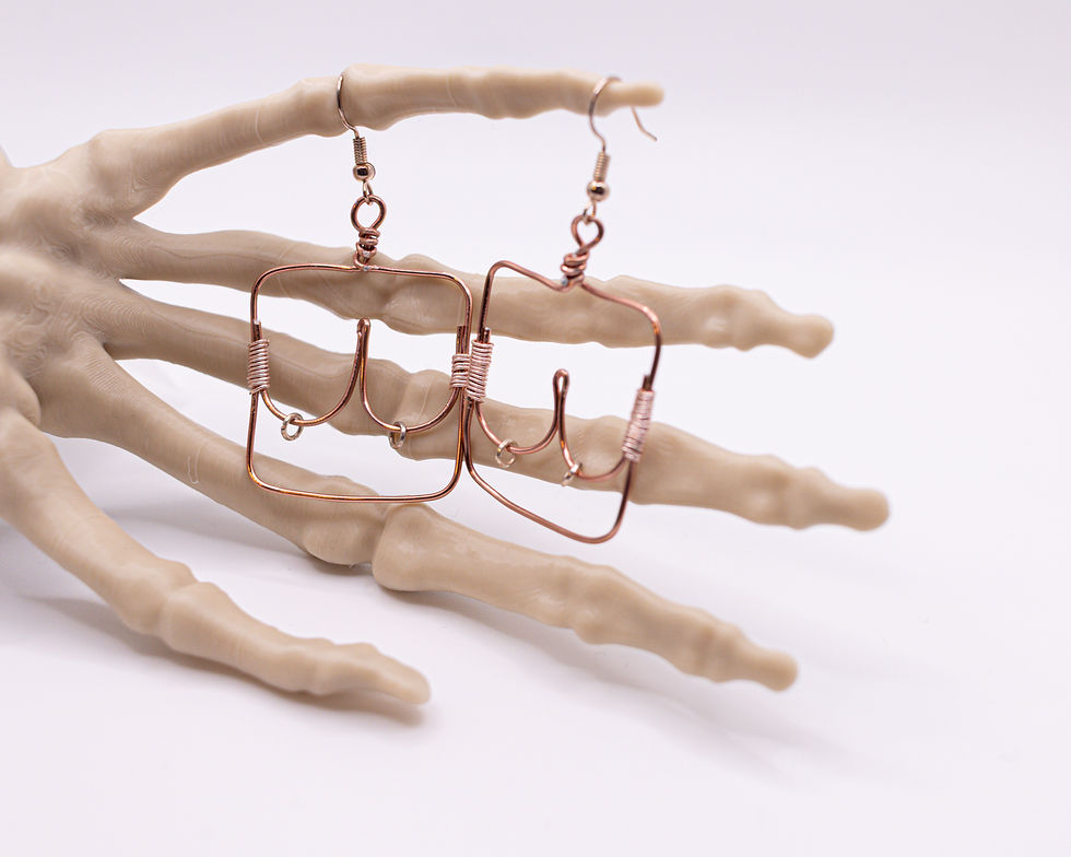 Wire Wrapped Boob Earrings