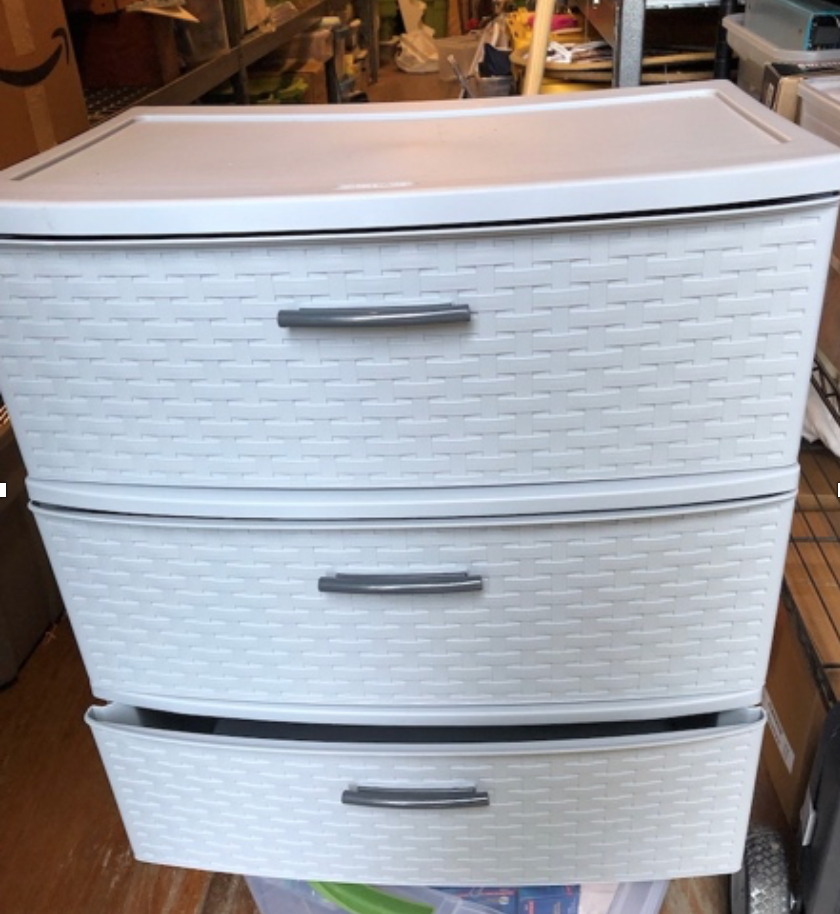 4 sets of 3 Sterilite drawers $15