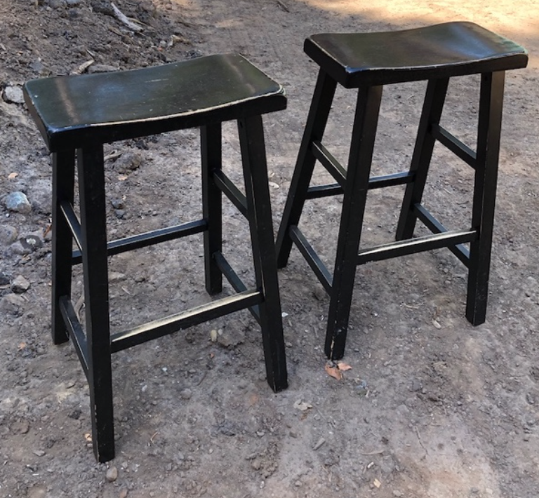 2 saddle seat stools $25