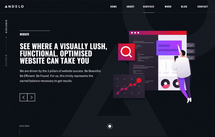 Modern, responsive website design showcasing custom web development"