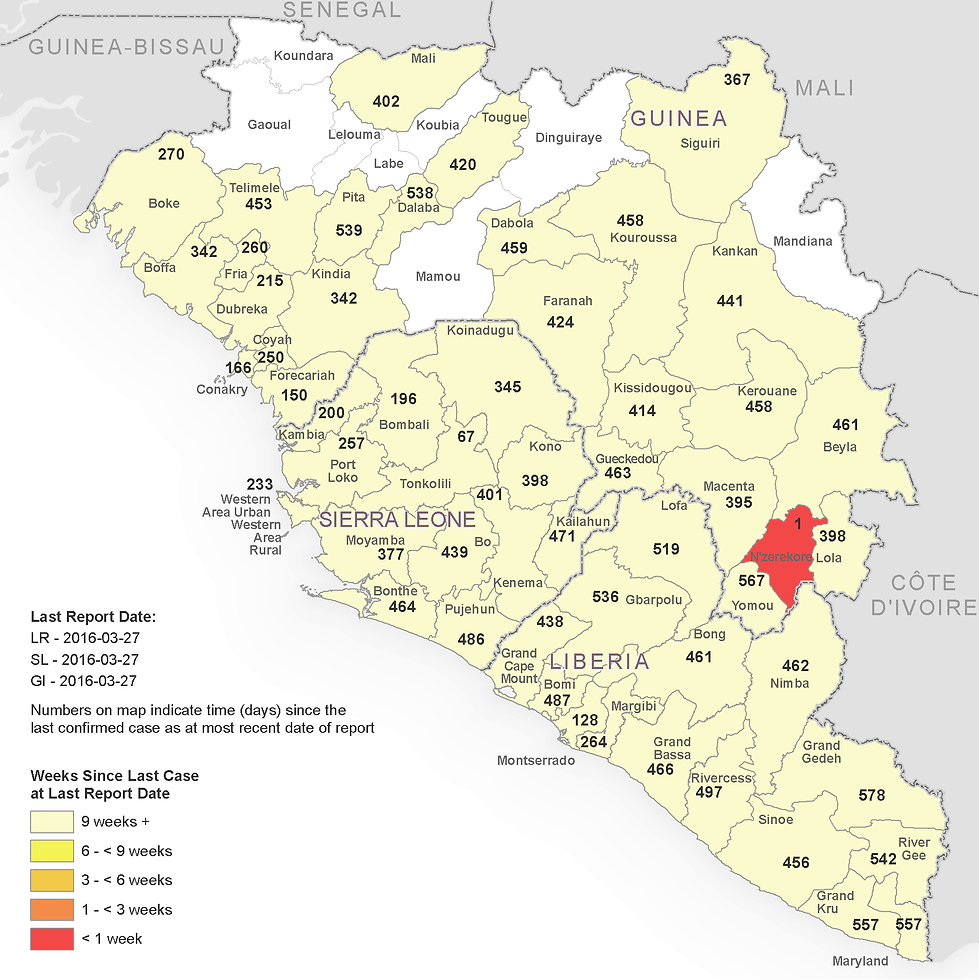 Days Since Last Confirmed Case As Of Mar 30 2016 By District In Guinea Liberia And Sierra Leone.png
