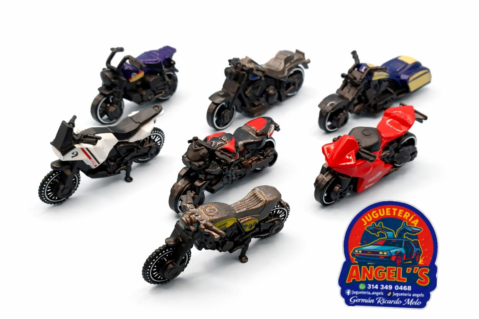 coleccion de 7 motos a escala 1/64