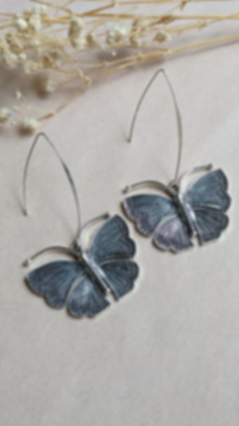 Moth Butterfly Drop Earrings