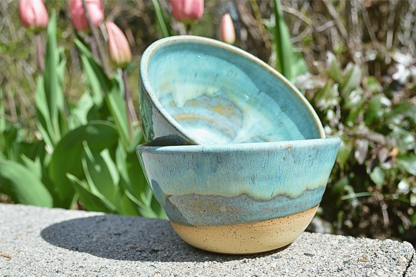 Handmade Ceramic Bowl in Sea Spray
