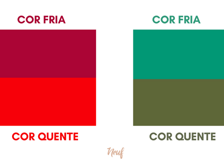 cores quentes e cores frias