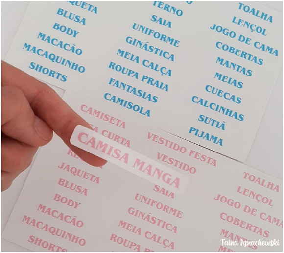 etiquetas de organização