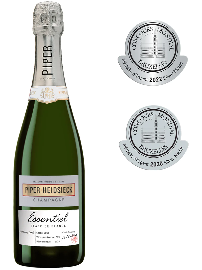 Miniatura: Champagne AOC Extra Brut Blanc de Blancs "Essentiel"- Piper-Heidsieck Glass Pack