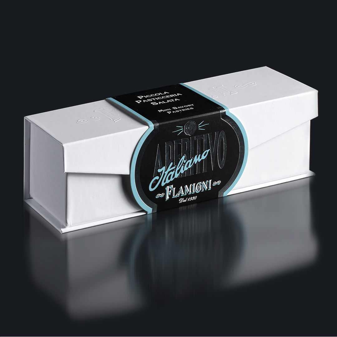 Pasticcini Salati Aperitivo Italiano - Cofanetto Azzurro 120 g - Flamigni