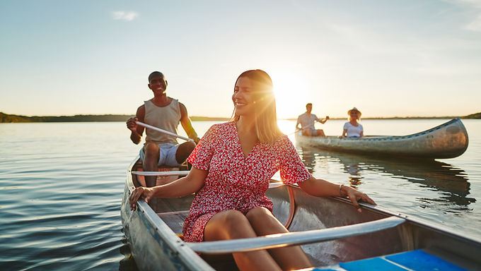 Canoe and Scoop at Masonville Cove