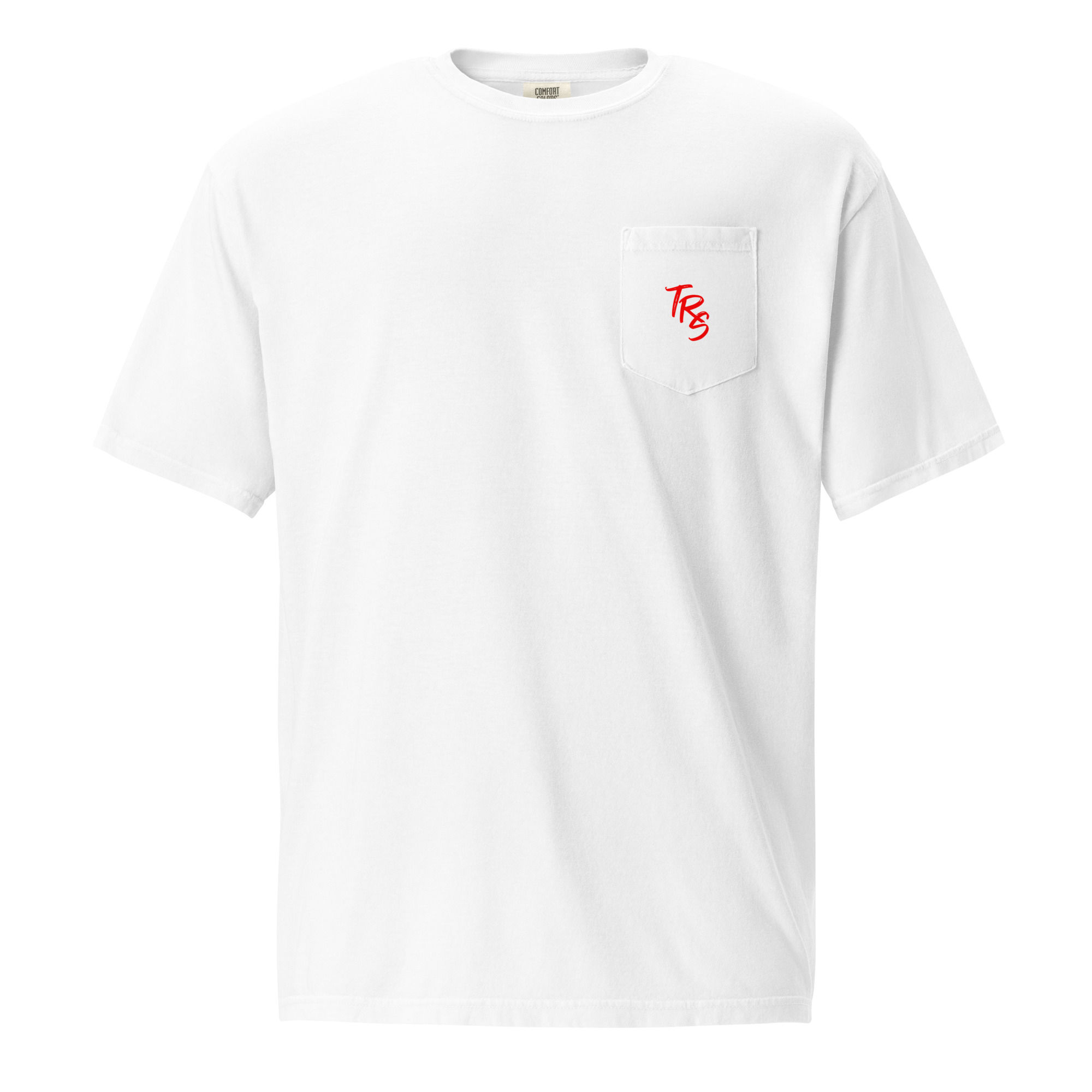 White & Red Tee w/ Pocket