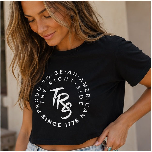The Right Side Crop Top w/TRS Black
