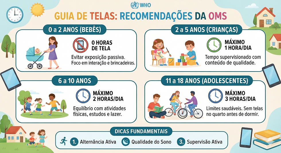Telas para crianças e adolescentes - OMS