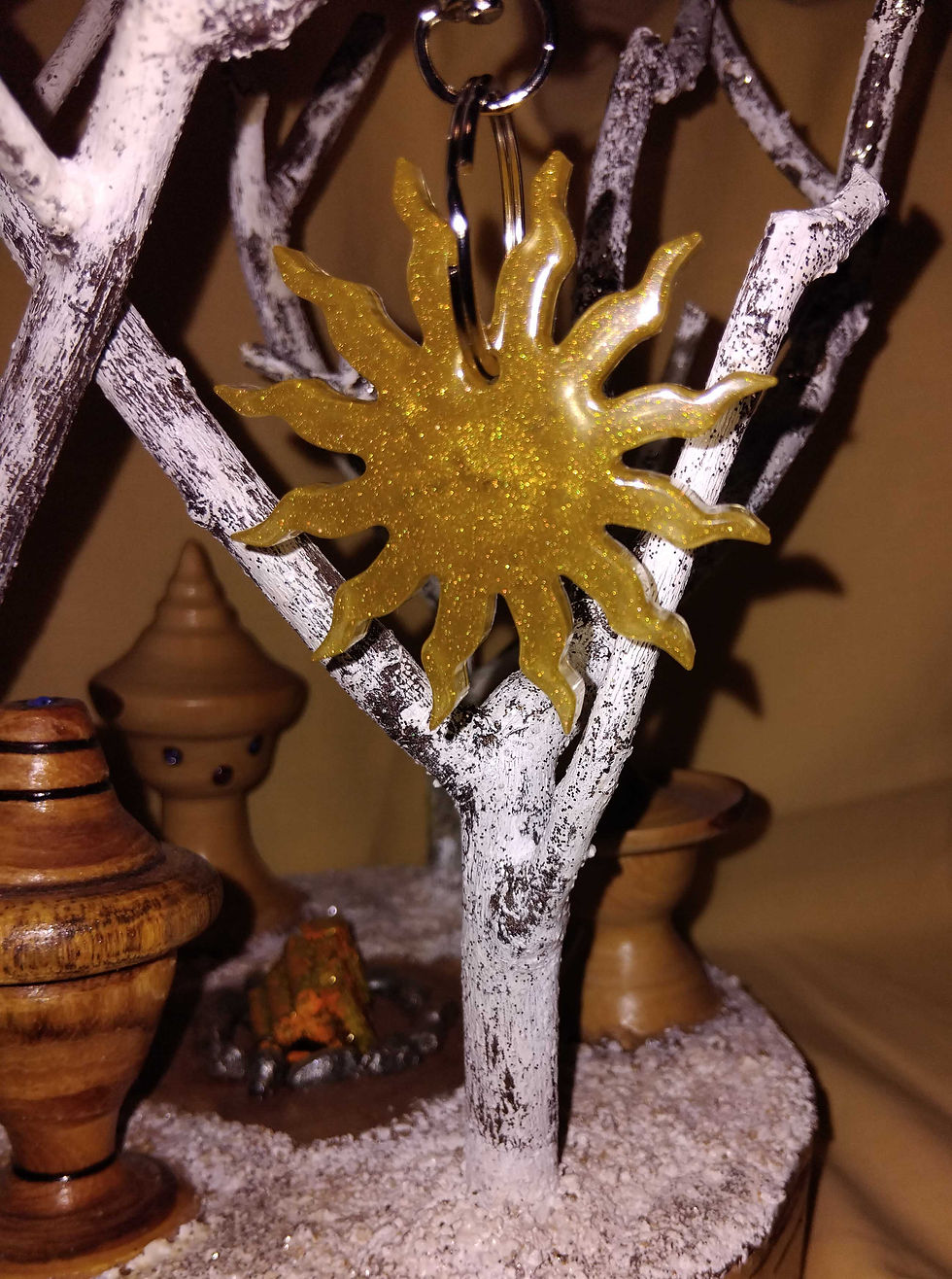 Miniature : Porte-clés en résine - Soleil