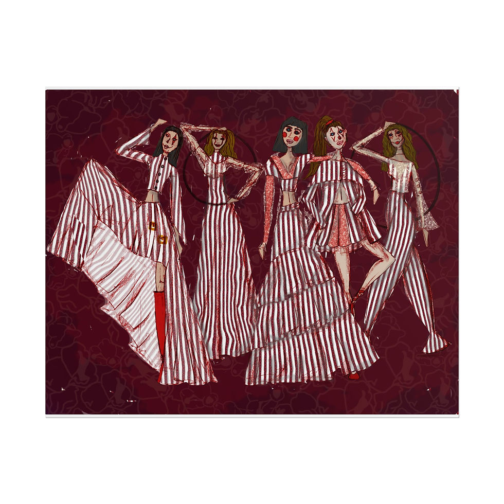 Thumbnail: Circus Inspired Fashion Illustration Poster