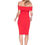 Thumbnail: Soon Maternity Claire Off-Shoulder Dress | Red