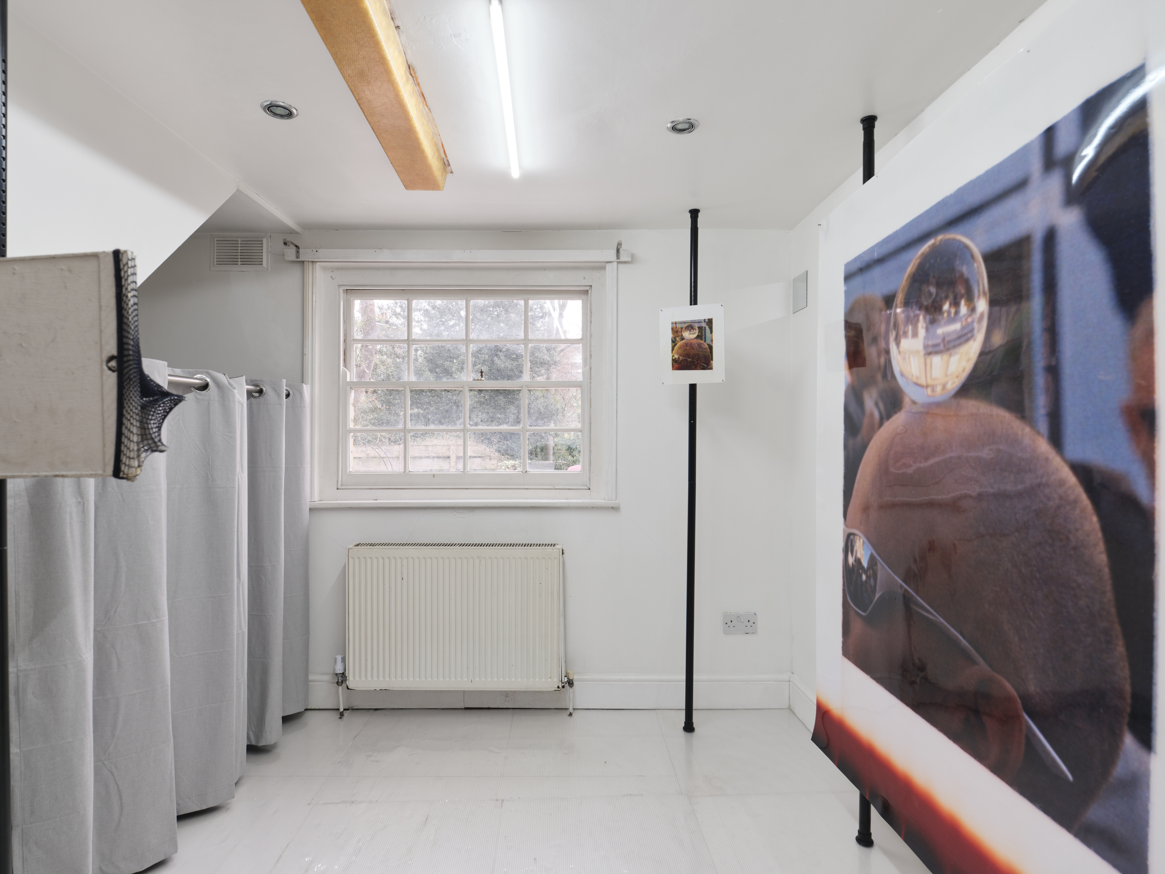 Install view of RTA exhibition at RTA HQ in London, 'XI: Off-Site Show'