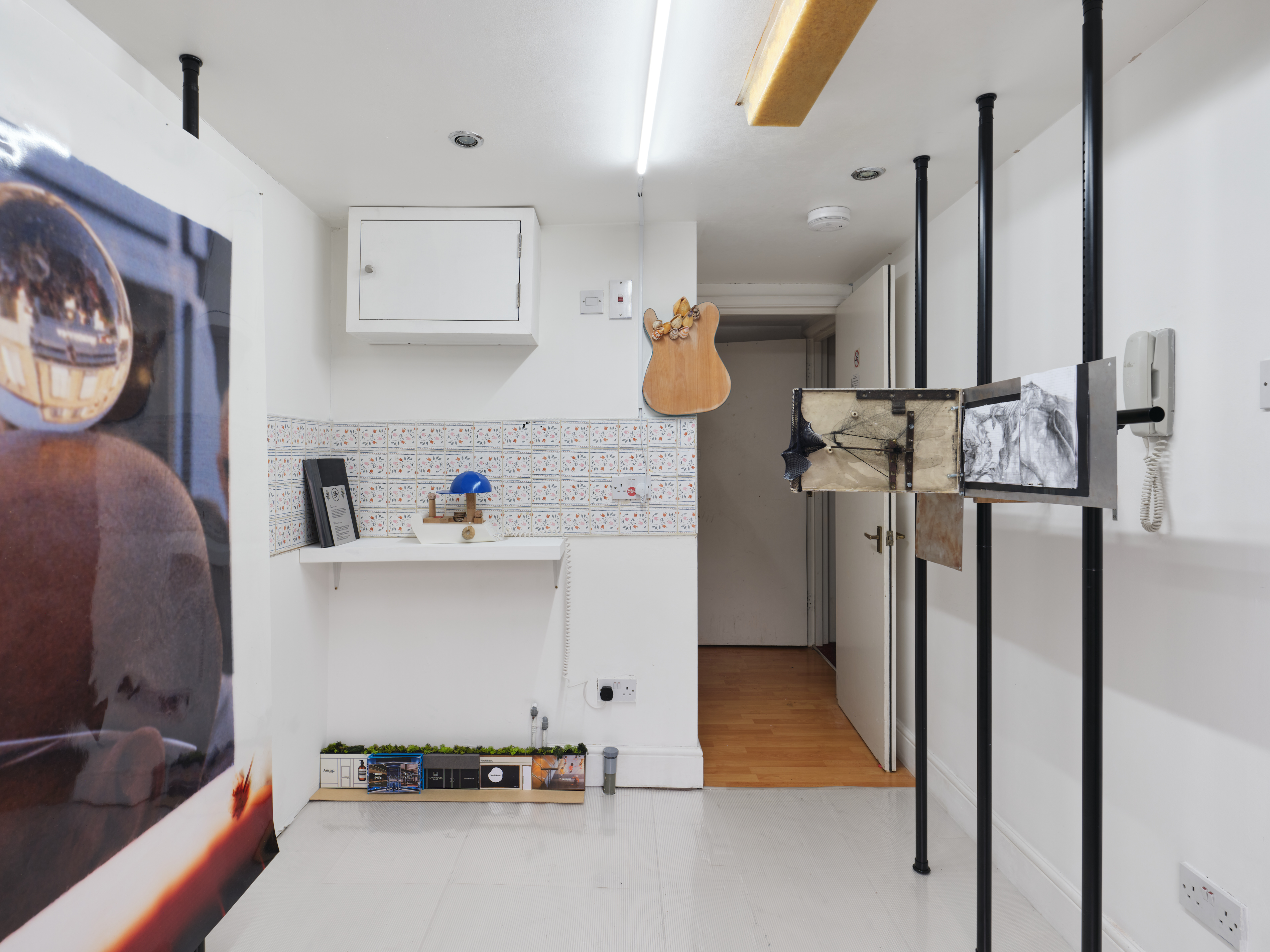 Install view of RTA exhibition at RTA HQ in London, 'XI: Off-Site Show'