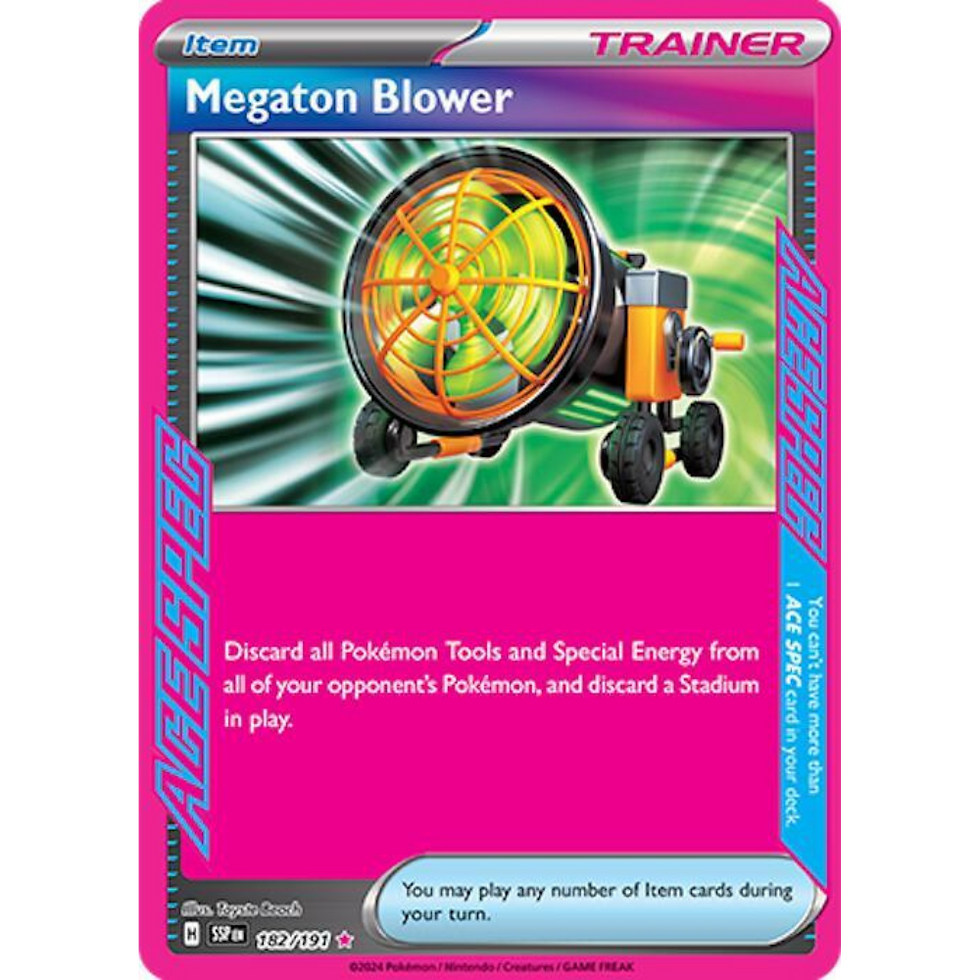 Megaton Blower ACE SPEC Rare Surging Sparks 182/191 Pokemon Card