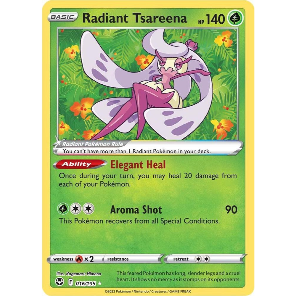 Radiant Tsareena Holo Silver Tempest 016/195 Pokemon Card