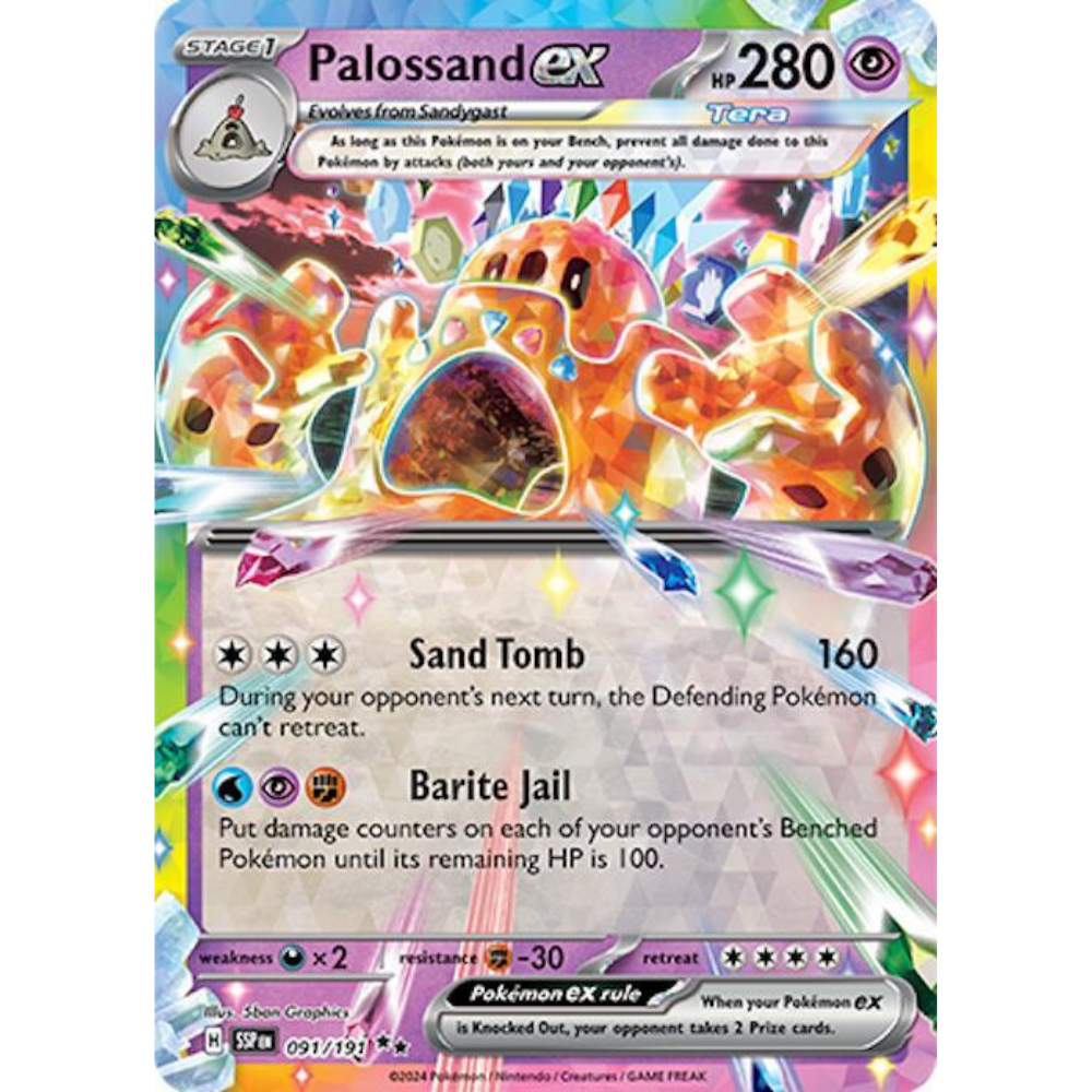 Palossand EX Holo Surging Sparks 091/191 Pokemon Card