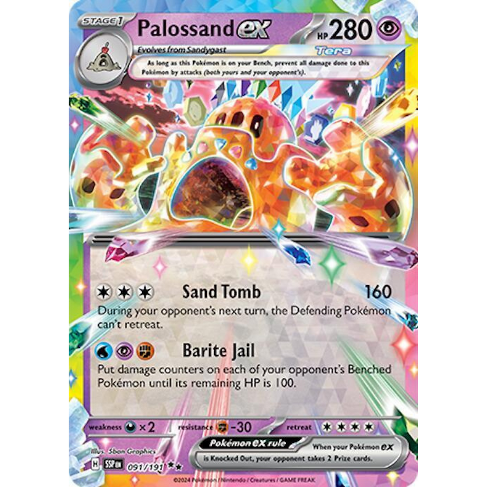 Palossand EX Holo Surging Sparks 091/191 Pokemon Card