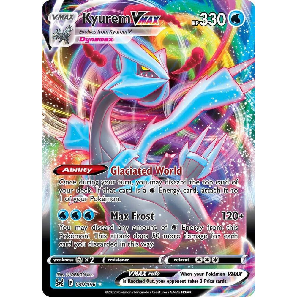 Kyurem VSTAR Holo Lost Origin 049/196 Pokemon Card