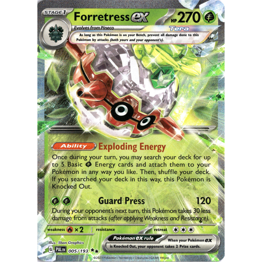 Forretress EX Holo Paldea Evolved 005/193 Pokemon Card