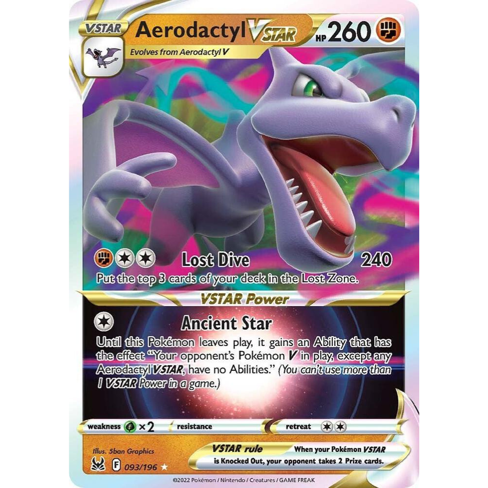 Aerodactyl VSTAR Holo Lost Origin 093/196 Pokemon Card