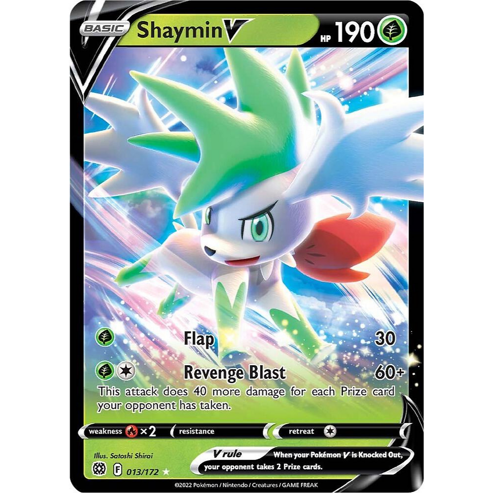 Shaymin V Holo Brilliant Stars 013/172 Pokemon Card