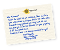 handwritten postcard by printgenie