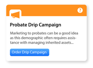 probate drip campaign
Marketing using probate can be a good idea for real estate investors as it provides an opportunity to purchase properties from heirs who may be motivated to sell quickly, potentially leading to a below market value purchase.
