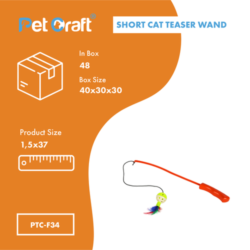 Short Cat Teaser Wand | Pet-Craft