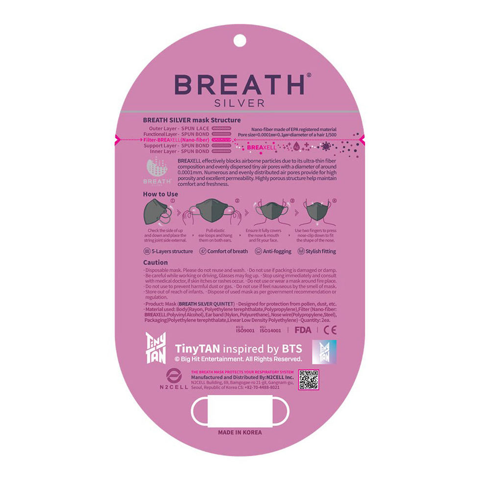 Thumbnail: [ON HAND] BREATH Silver Quintet TinyTAN Mask