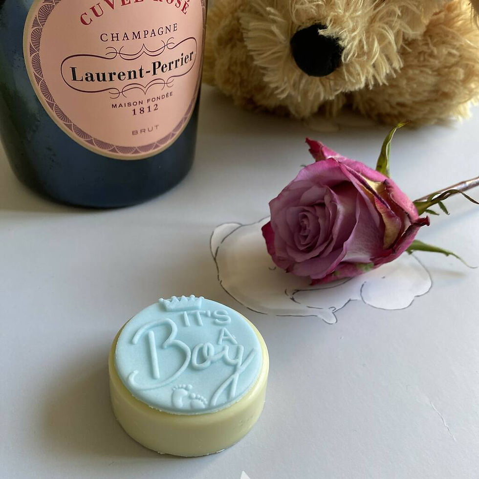 Thumbnail: Baby Shower Chocolate Coated Oreo Favour