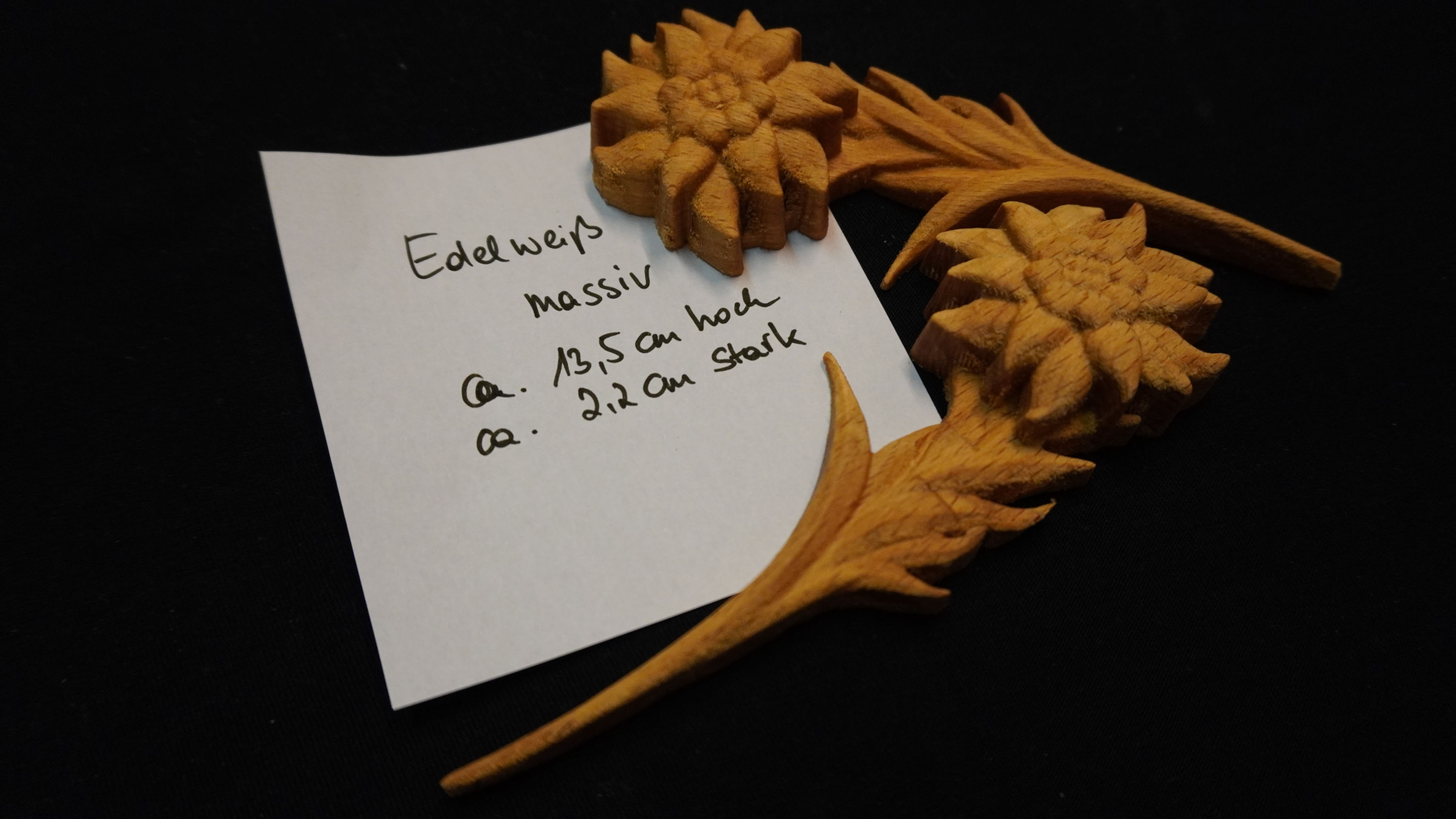 Edelweiß aus Buchenholz – Einseitig Bearbeitet