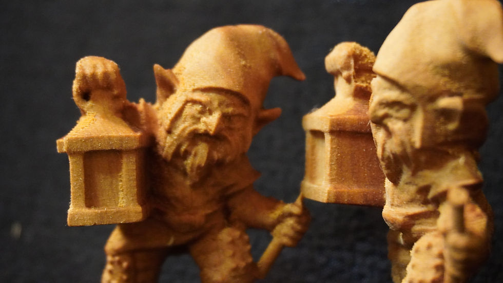 Miniaturbild: Zwerge/Wichtel Dekoration aus edlem Holz