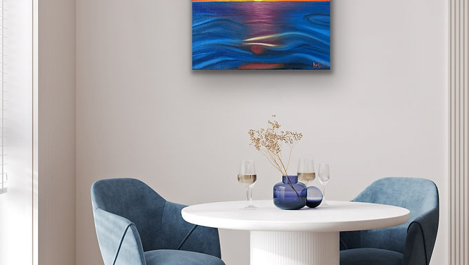 Shimmering Blues – Original Oil Painting (8x10 in)