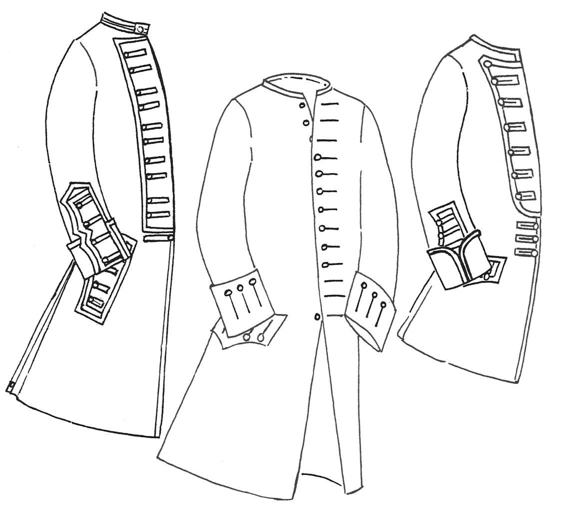1750's Coat with Military Variations for the Officer or Enlisted Man