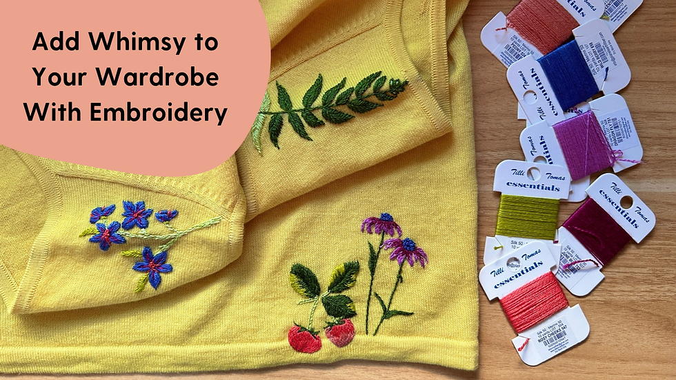 a knit shirt with embroidery in bright colors