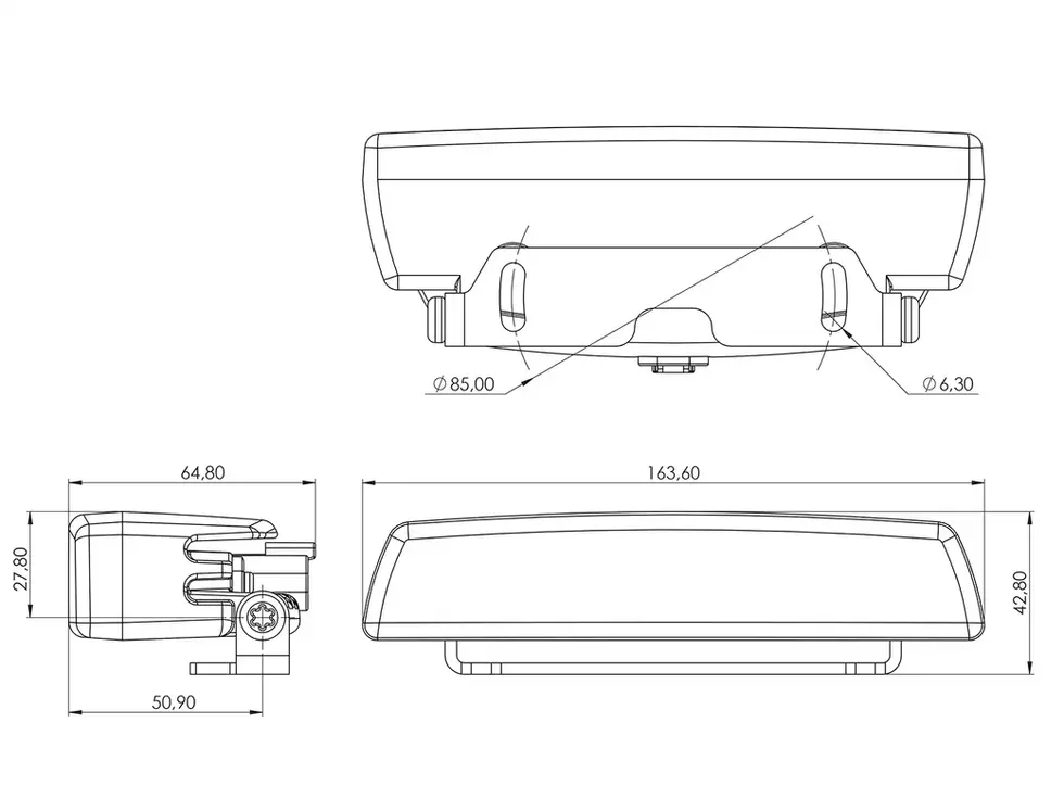 TYRI OFFROAD LIGHT VL4 2000 ELUMEN 12-80V Bracket Mount