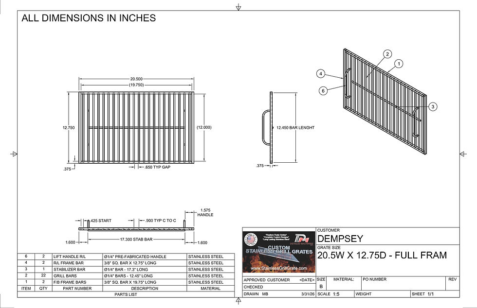 Thumbnail: DEMPSEY GRILL SET
