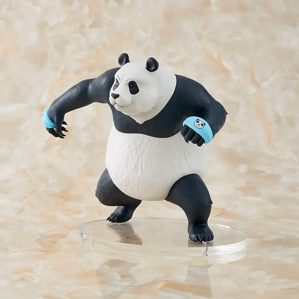 Thumbnail: Panda statue in fighting stance, with black and white fur, poised ready.