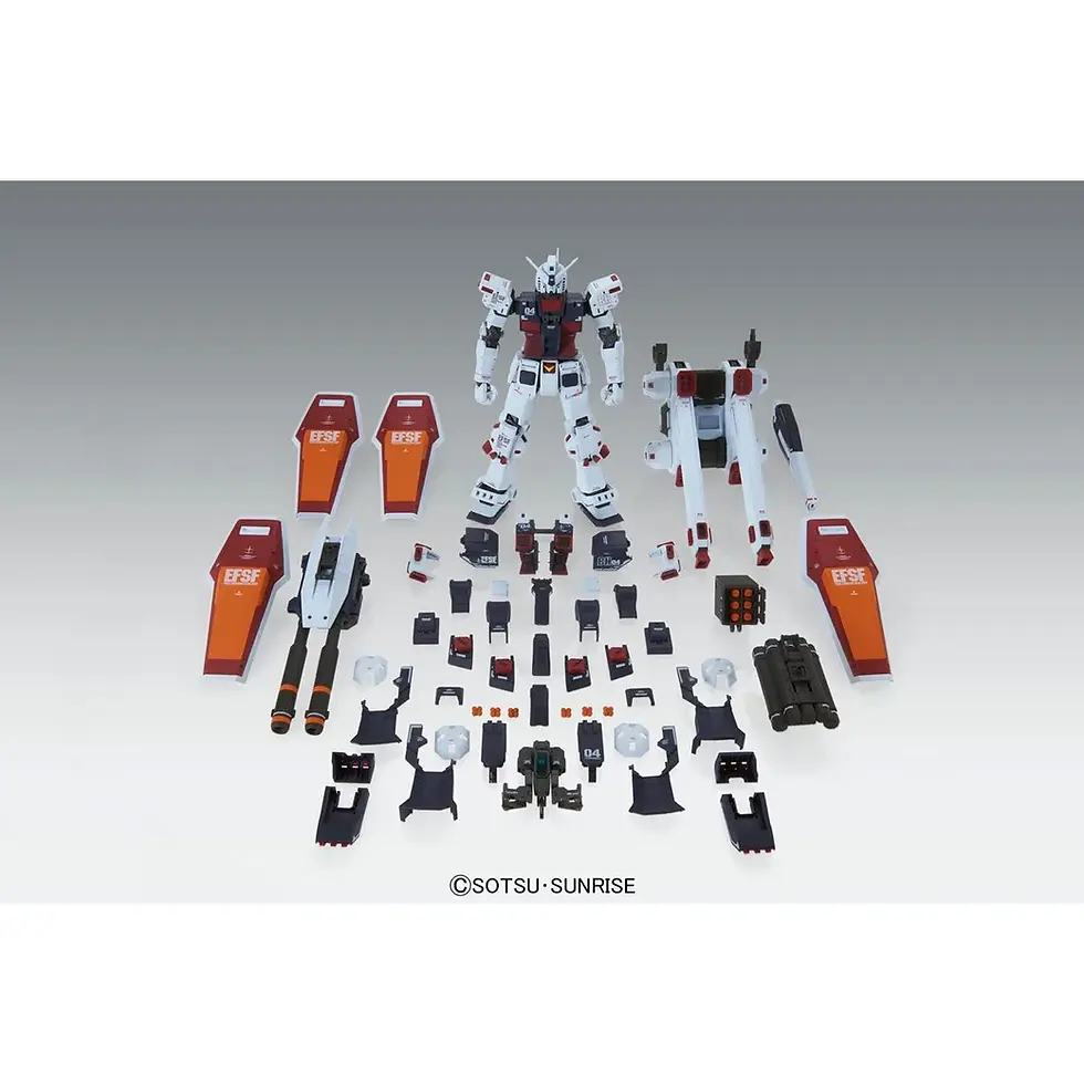 Thumbnail: Robot model kit with all parts laid out for assembly, OTsU-SUNRISE text visible.