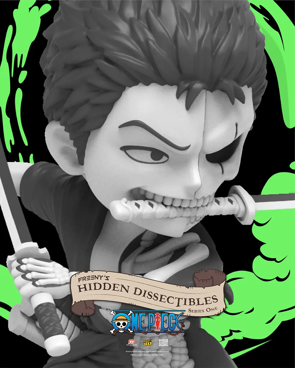 Thumbnail: One Piece Zoro figure Hidden Dissectibles Season One, holding katana and looking fierce.