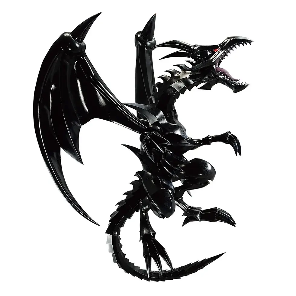 Thumbnail: Black dragon figure with sharp claws and wings, isolated on white background.